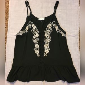 Spaghetti Strap Peplum Top